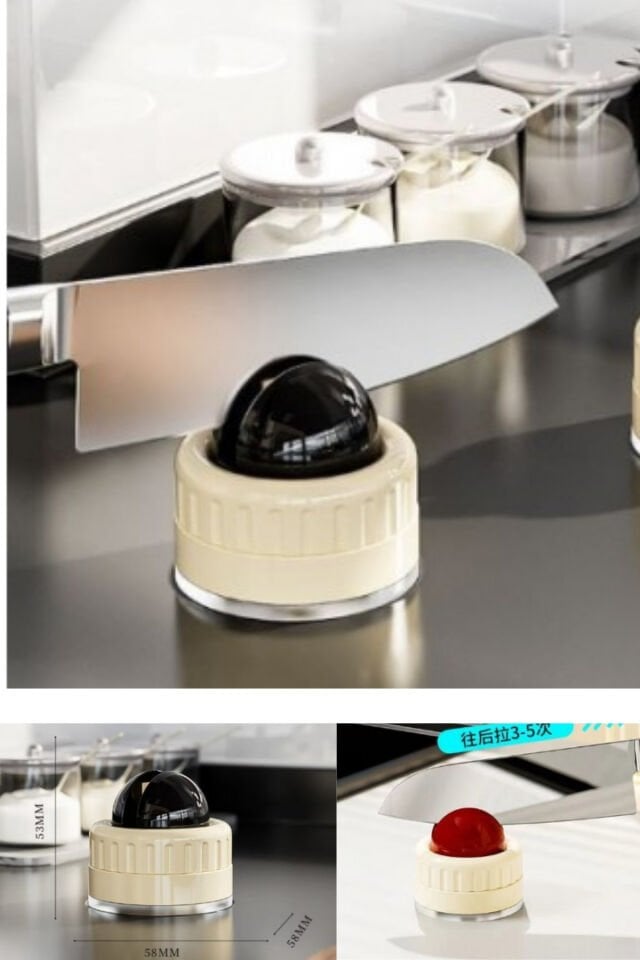 Mucit Home Masa Tezgah Fayans Üstüne Vantuzlu Bıçak Bileme Aparatı Bıçak Bileyici Satır Bileyici