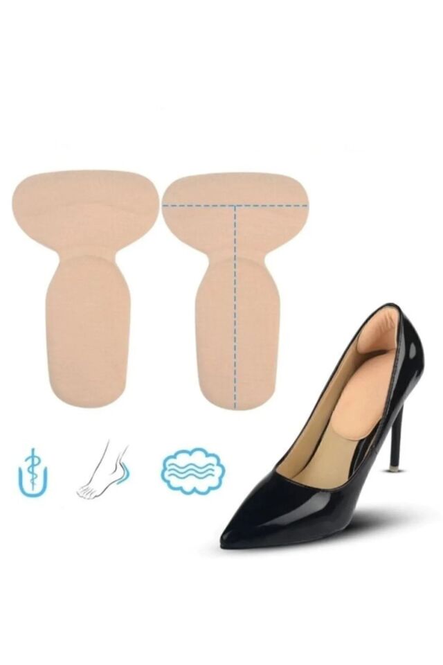 Mucit Home 1 Çift Ten Ortopedik Tabanlık Yüksek Topuklu Ayakkabı Topuk Vurma Önleyici Koruyucu Yastığı Ped