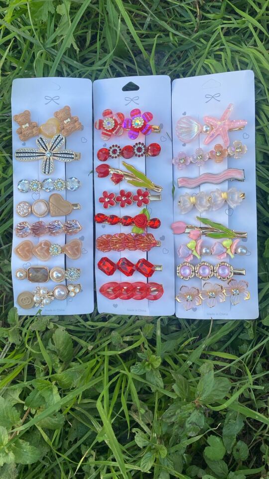 Mucize Home Yeni Trend Moda 8'Li Büyük Klips Çıtçıt Pens Toka Seti Saç Koparmayan  (Trend Karışık Modeller)