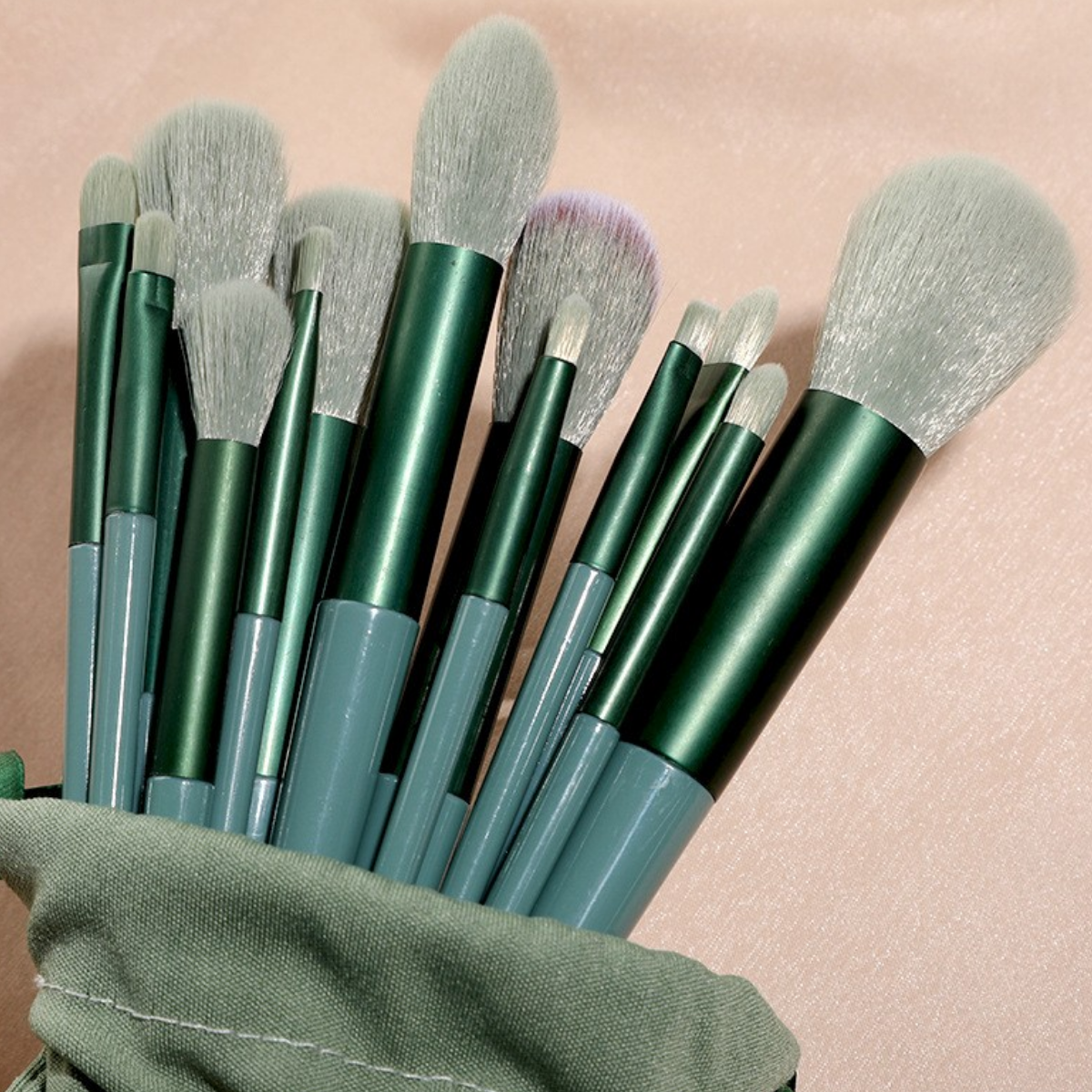 Mucit Home 13 Adet Makyaj Fırçası Seti Taşınabilir Yumuşak Kıl Allık Fırçası Göz Farı Fırçası