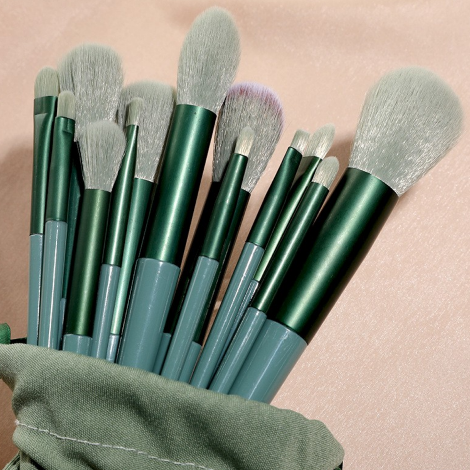 Mucit Home 13 Adet Makyaj Fırçası Seti Taşınabilir Yumuşak Kıl Allık Fırçası Göz Farı Fırçası