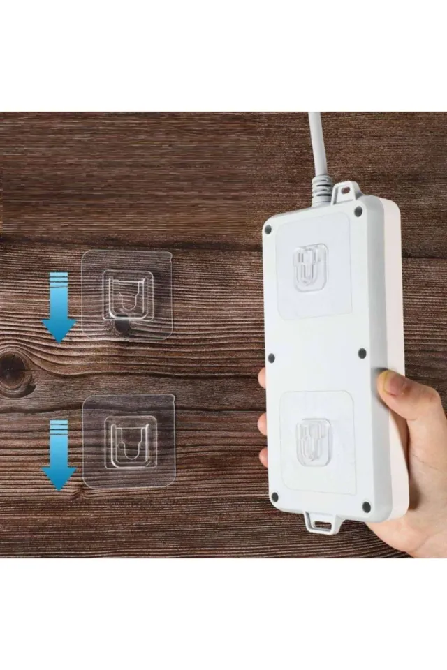 Mucit Home 2'li Set Geçmeli Klips Eşya Sabitleme Askısı Tablo Ayna Resim Sabitleme Aparatı
