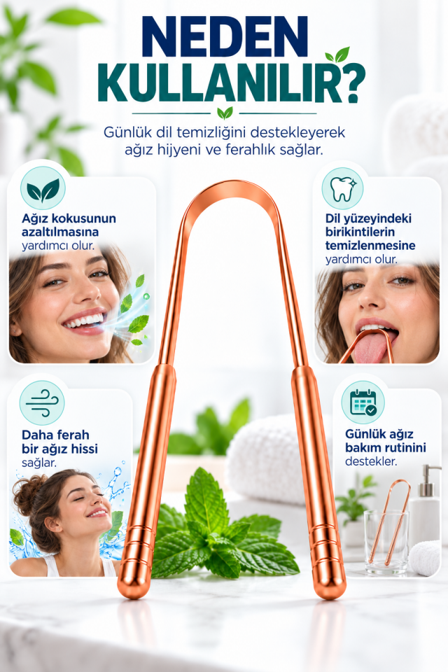 Mucit Home  %100 Saf Bakır Dil Temizleyici
