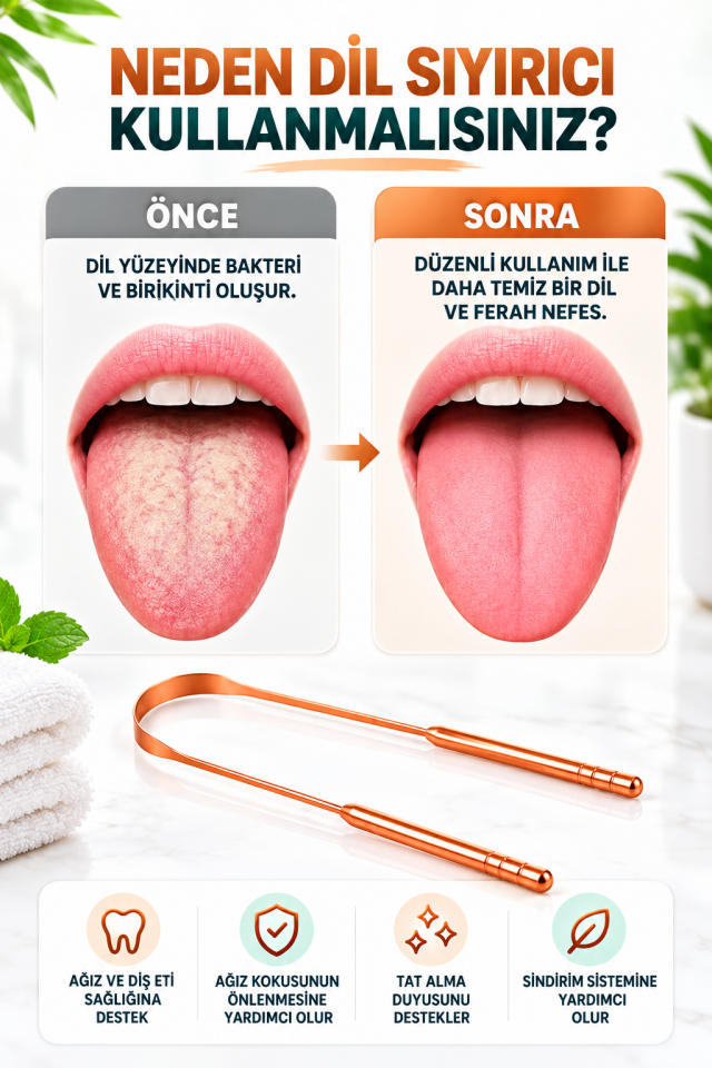 Mucit Home  %100 Saf Bakır Dil Temizleyici