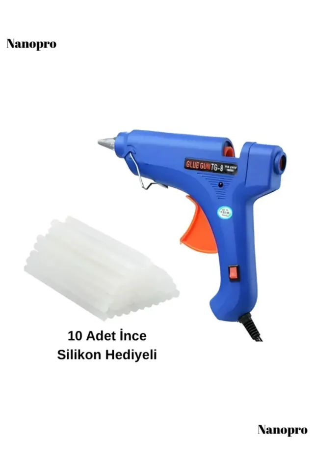Mucit Home  20w Sıcak Silikon Tabancası 20 Adet ince Mum Hediye