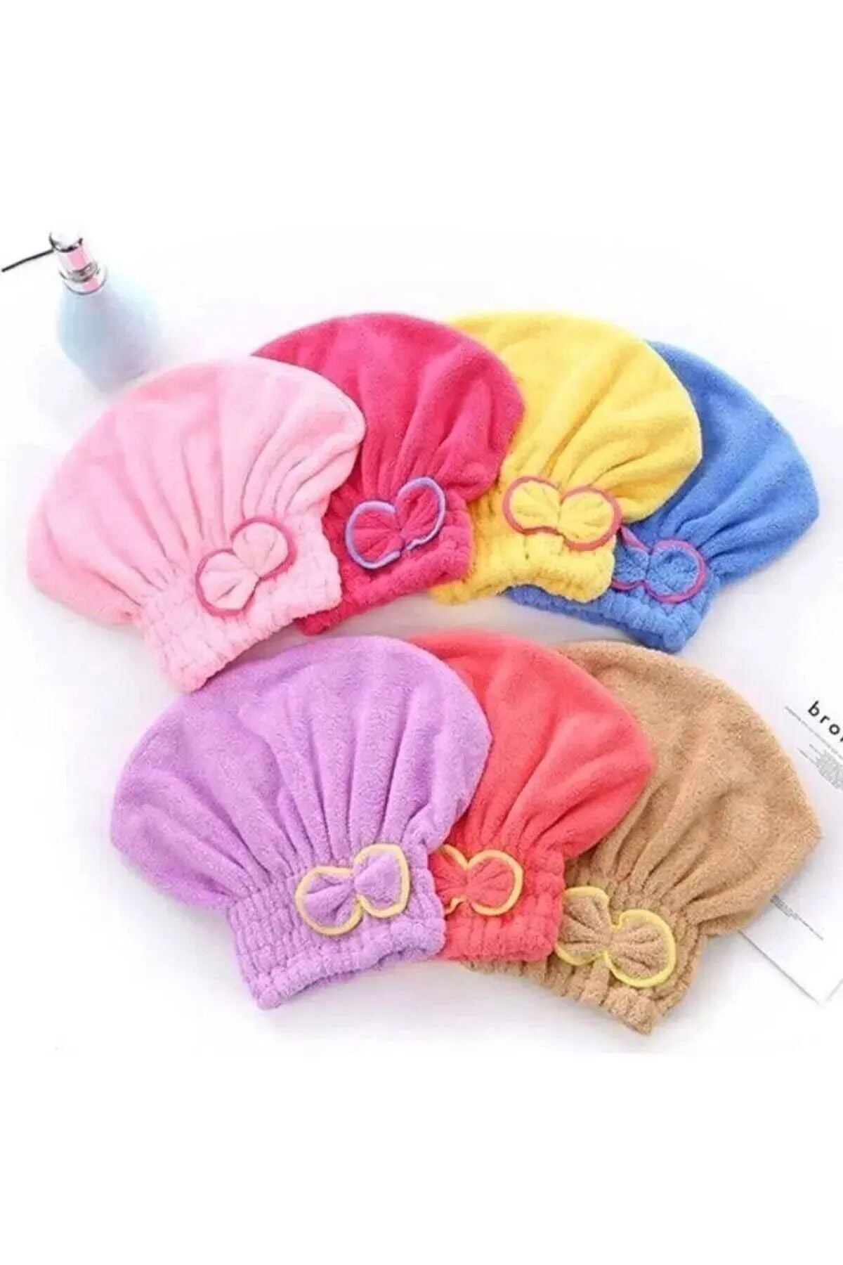 Mucit Home Saç Kurutma Havlusu 1 Adet Saç Kurutma Bonesi Kafa Havlusu Duş Islak Saç Bonesi