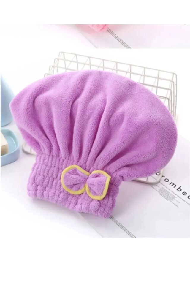 Mucit Home Saç Kurutma Havlusu 1 Adet Saç Kurutma Bonesi Kafa Havlusu Duş Islak Saç Bonesi