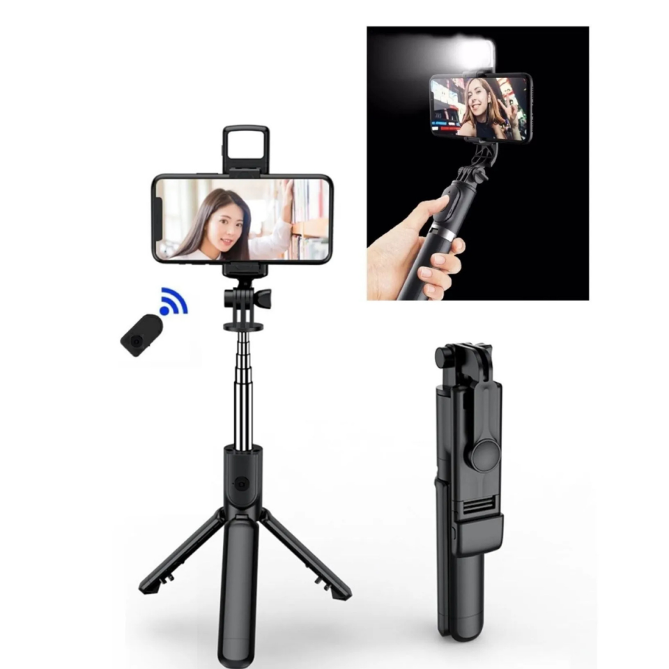 Mucit Home  Led Işıklı Selfie Çubuğu Bluetooth Kumandalı Kablosuz Tripot Selfie Monopod Selfie Stick