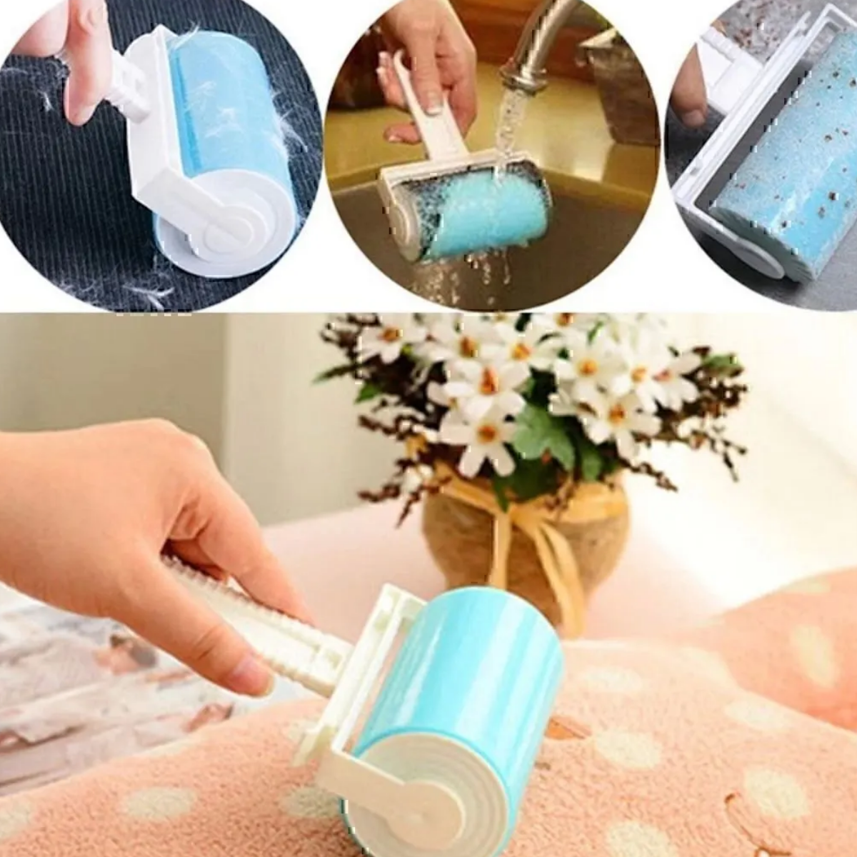 Mucit Home  Yıkanabilir Pratik Tüy Ve Toz Toplama Rulosu Aparat