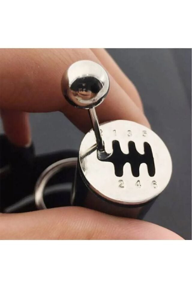 Mucit Home  Renkli Hareketli Araba Manuel Vites Anahtarlık Altı Hız Dişli Shifter Topuzu Metal Anahtarlık