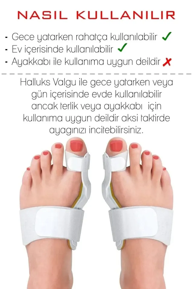 Mucit Home Atel Ayak Parmak Başparmak Düzeltici Kemik Çıkığı Düzleştirici Taraklı Ayaklar Için Aparat 2'li