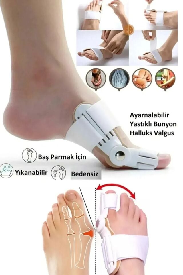 Mucit Home  Atel Ayak Parmak Başparmak Düzeltici Kemik Çıkığı Düzleştirici Taraklı Ayaklar Için Aparat 2'li