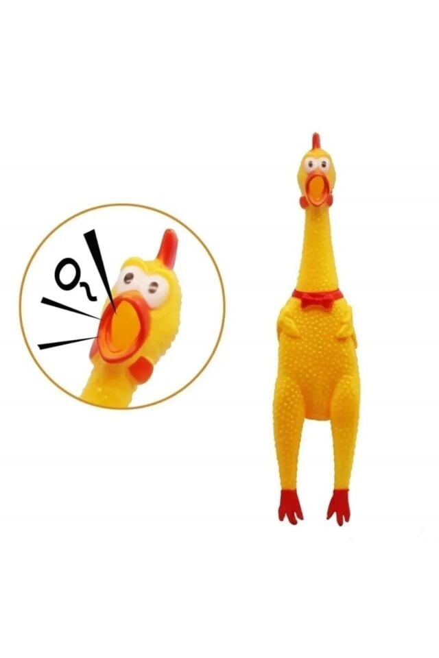 Mucit Home  Öten Tavuk Köpek Oyuncağı Medium 30 Cm