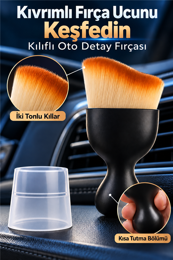 Mucit Home Yumuşak Kıllı Araç İçi Detaylı Oto Temizlik Fırçası