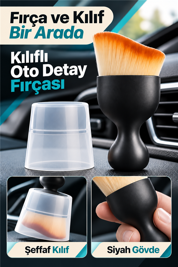 Mucit Home Yumuşak Kıllı Araç İçi Detaylı Oto Temizlik Fırçası