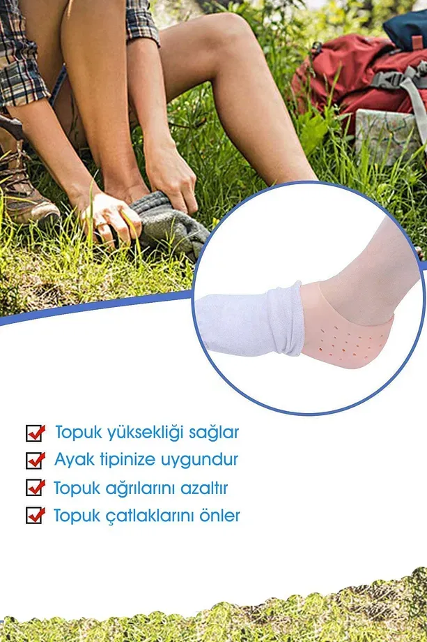 Topuk Gömleği Diken Çorabı Koruyucu Gömlek Tabanlık Silikon Esnek Çorap Gömleği Koruyucu