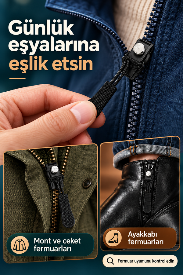 Mucit Home Dikiş Gerektirmeyen Pratik Fermuar Tamir Kiti