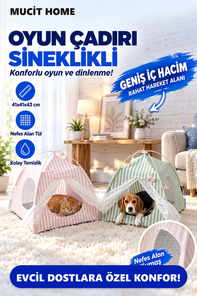Mucit Home Sineklikli Oyun Çadırı Dinlenme Çadırı Eğlenceli Oyun Saklambaç Çadırı
