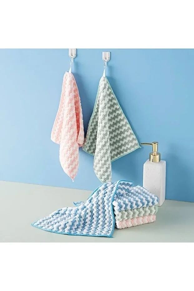 Mucit Home   3 adet Mikrofiber Yumuşak Dokulu 30*30 Cm Mutfak Bezi Leke Tutmaz Koku Yapmaz