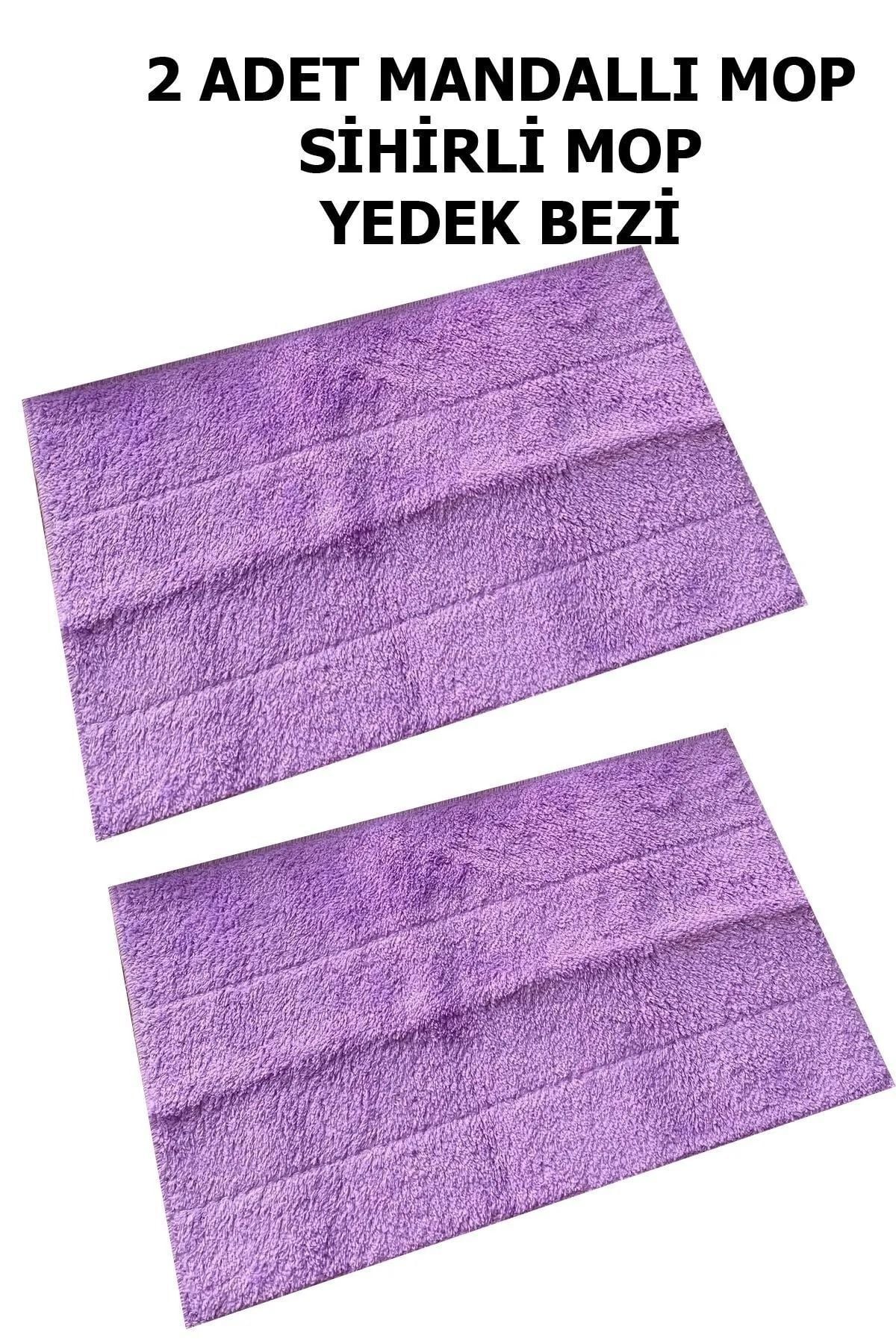 Mucit Home 2 Adet Mandallı Mop Yedek Bezi Mor Renk