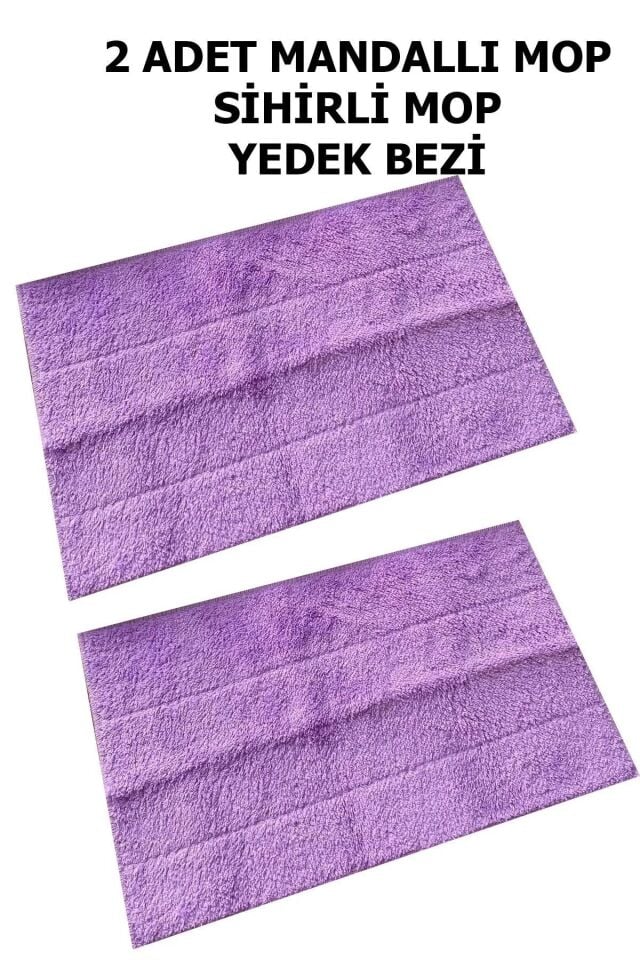 Mucit Home 2 Adet Mandallı Mop Yedek Bezi Mor Renk