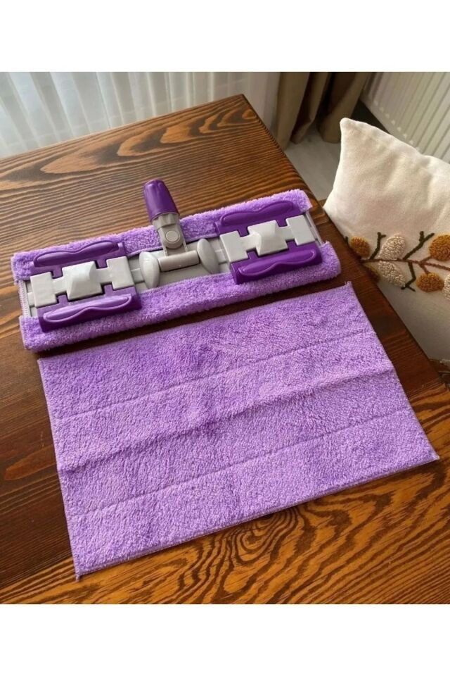 Mucit Home 2 Adet Mandallı Mop Yedek Bezi Mor Renk
