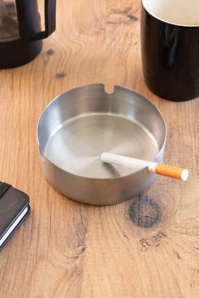 Mucit Home Küllük Metal Küllük Paslanmaz Çelik 10 Lu Kül Tablası Küllük Seti