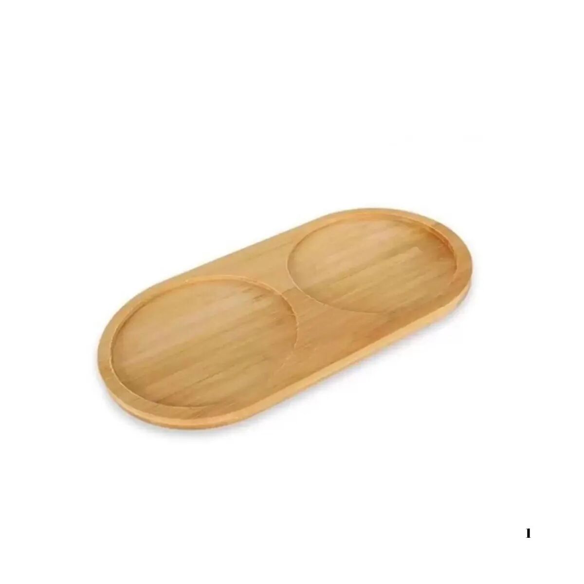 Mucit Home Bambu Yağdanlık Standı Doğal Ahşap 2 Bölmeli Yağdanlık Altık