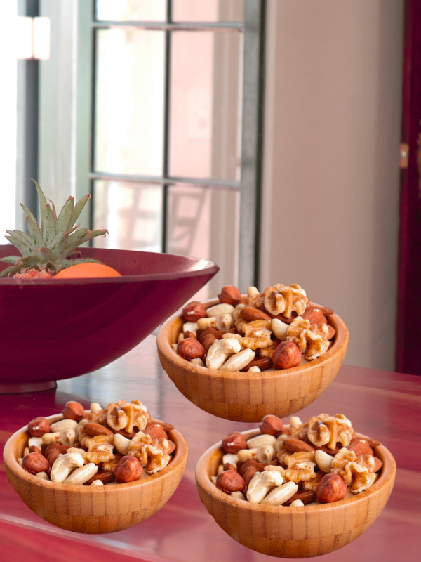 Mucit Home Bambu 3'lü Bambu Mini Lokumluk, Çerezlik, Sosluk & Reçellik