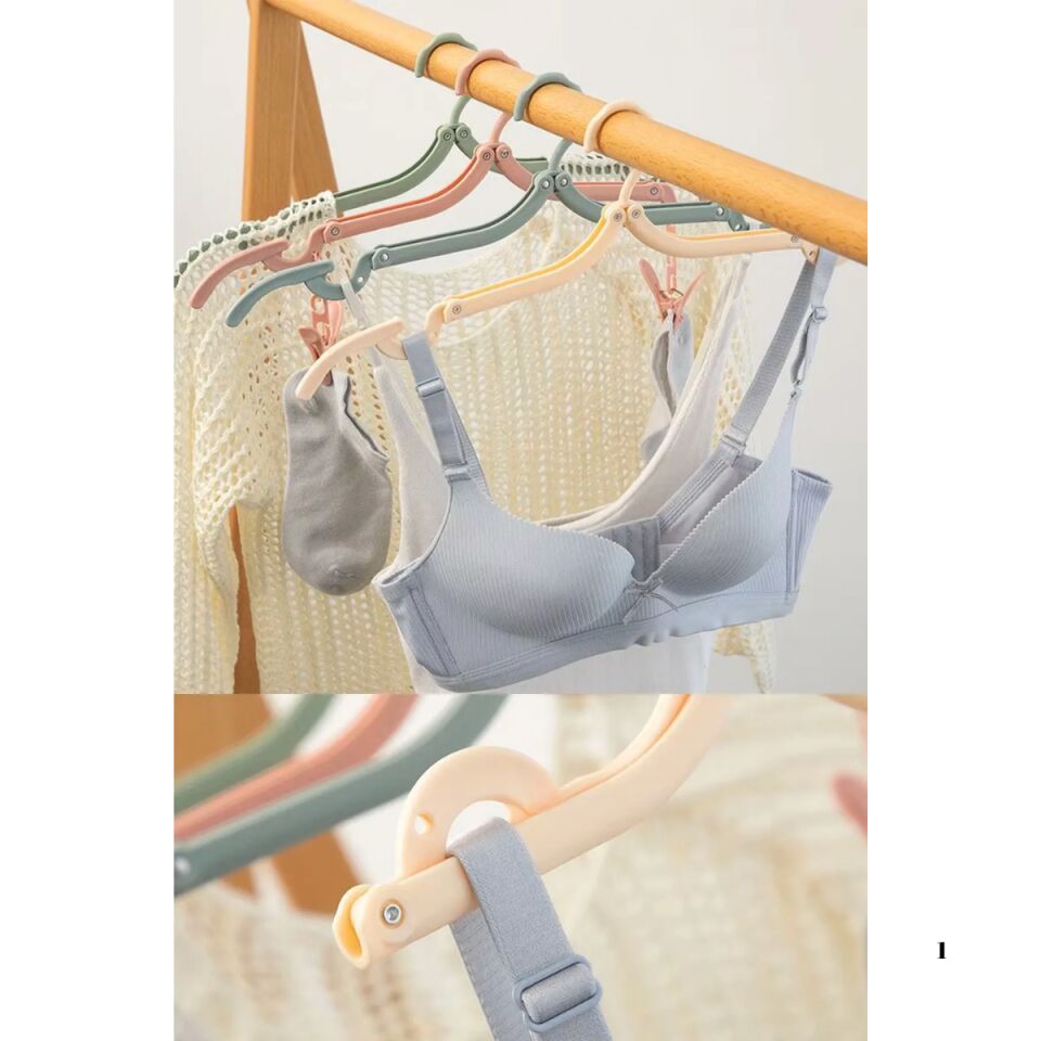 Mucit Home 2 Adet Katlanabilir Elbise Askısı Seyahat Askısı