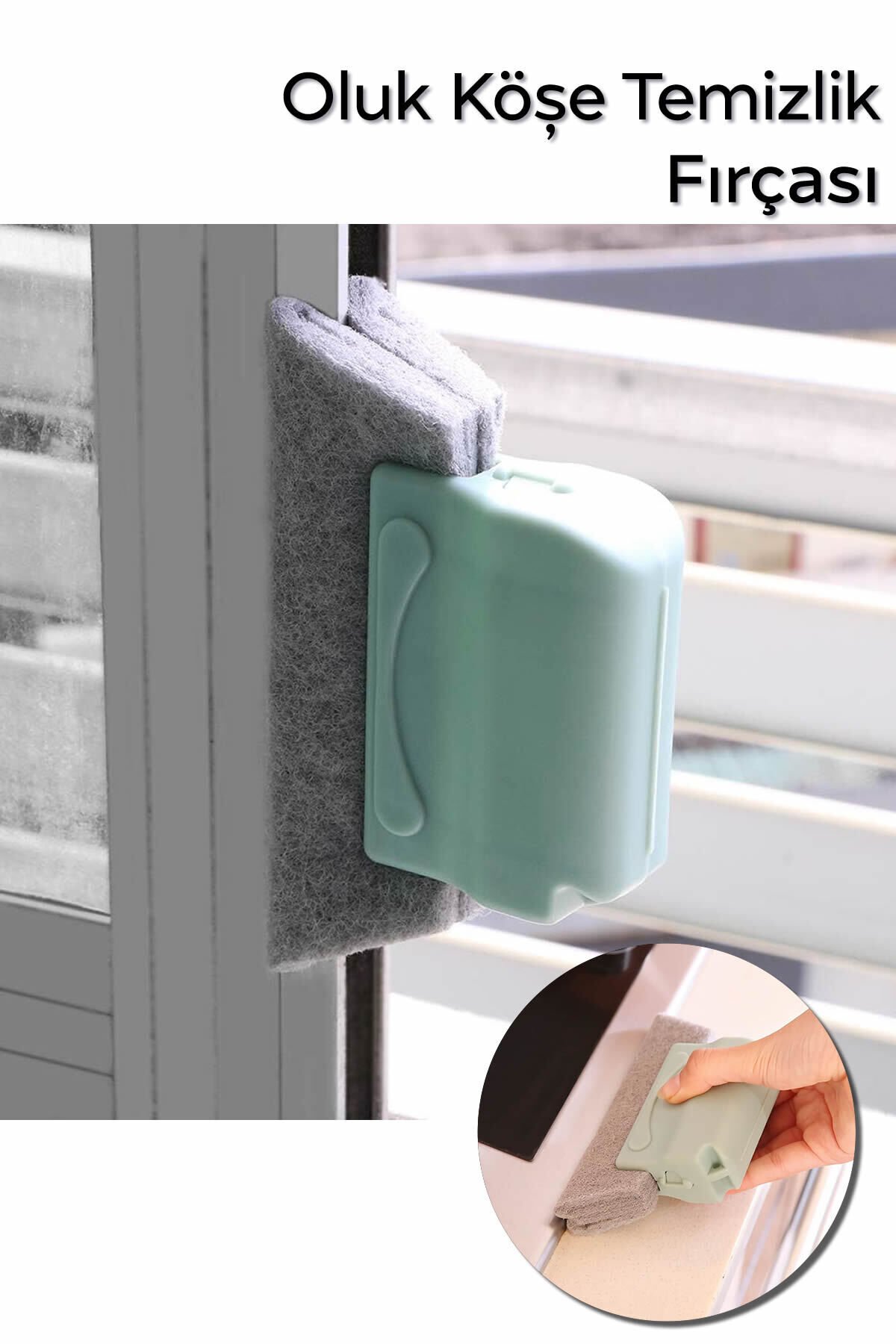 Mucit Home 1 Adet Pencere Oluğu Dip Köşe Temizleme Fırçası | Oluklu Fırça