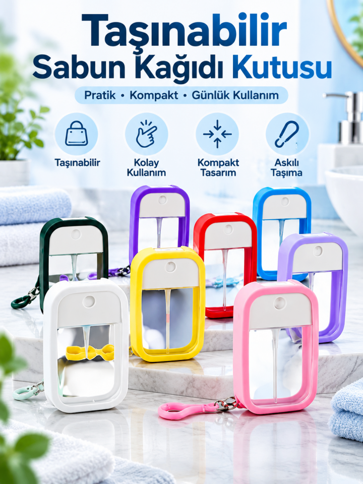 Mucit Home Silikon Kılıflı Anahtarlıklı Sprey Şişesi