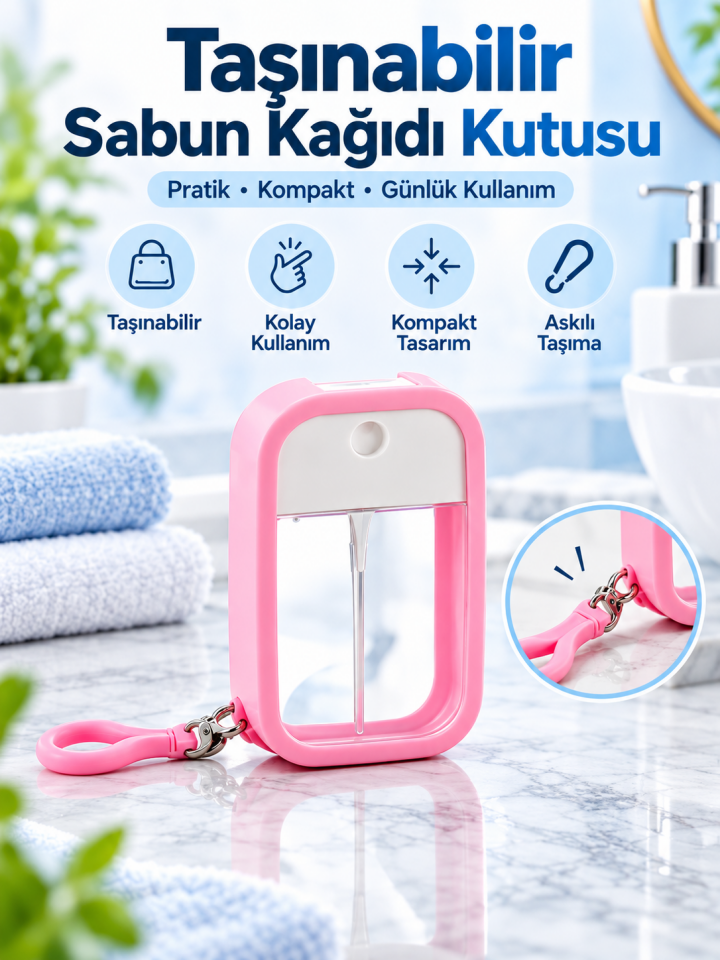 Mucit Home Silikon Kılıflı Anahtarlıklı Sprey Şişesi
