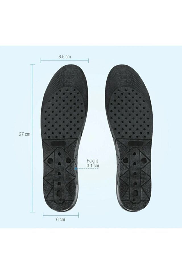 Mucit Home 7 Cm Tam Boy Uzatıcı Tabanlık Hava Yastıklı Boyuzatan Ayakkabı Tabanlığı Gizli Topuk Yükseltici