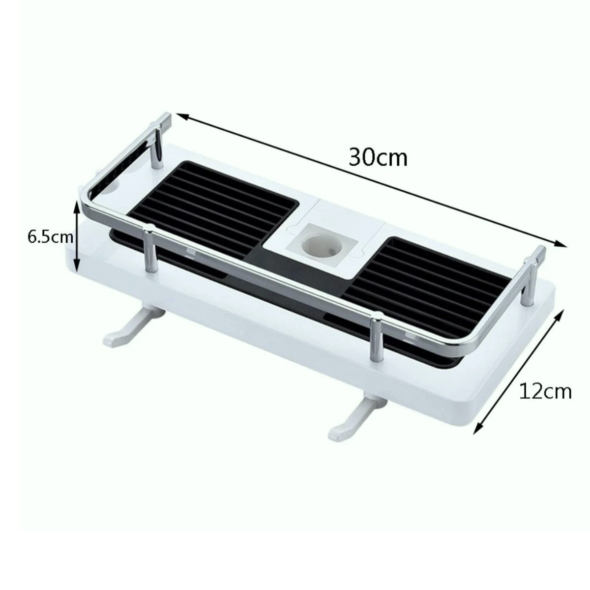 Mucit Home  Lüx Paslanmaz Şampuanlık Organizer Banyo Duş Rafı Duş Borusuna Sabitlenir