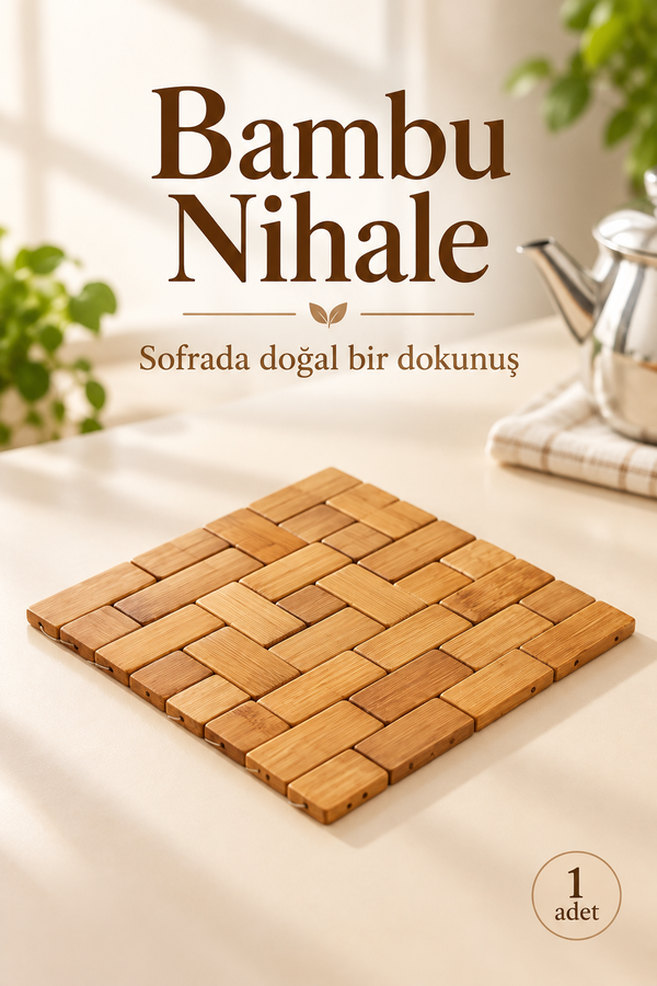 Mucit Home 1 Adet Bambu Damalı Nihale Sağlıklı Bambu