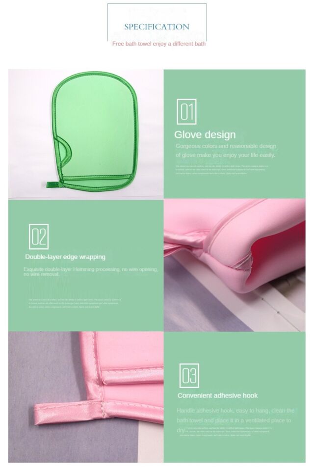 Mucit Home Ele Geçmeli Vücut Kesesi Cilt temizleyici Ölü Deri Sökücü Giderici Kese Lif Banyo Hamam Kesesi