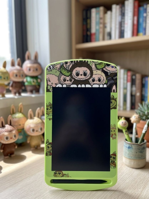 Mucit Home Labubu Detaylı Kalemli Çocuk Tablet-Karne Okul Hediyesi Yaz Sil Yazı Tahtası