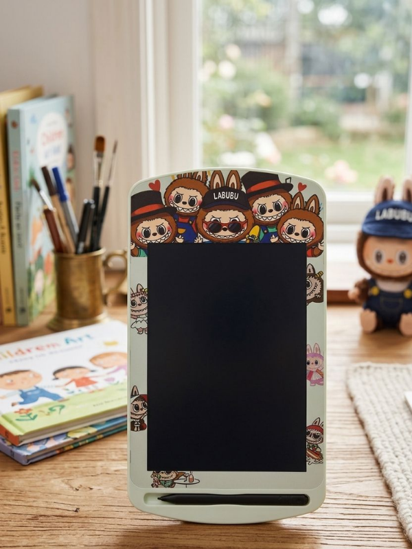Mucit Home Labubu Detaylı Kalemli Çocuk Tablet-Karne Okul Hediyesi Yaz Sil Yazı Tahtası