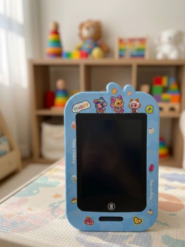 Mucit Home Sevimli Çocuk Tableti Kalemli -Karne Okul Hediyesi Yaz Sil Yazı Tahtası