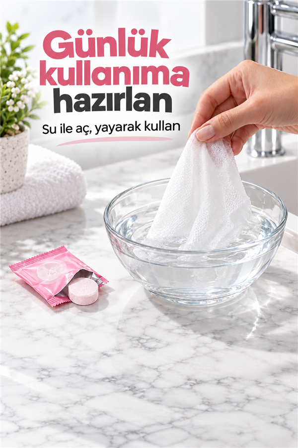 Mucit Home 20 Adet Sıkılaştırılmış Kapsül Islak Mendil Havlu Taşınabilir Seyahat Mendili