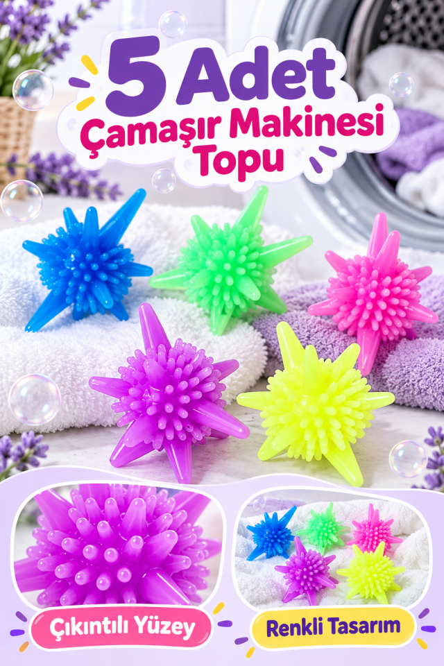 Mucit Home 5 Adet Çamaşır Makine Topu Lekelere Karşı Koruma, Karışıklık Önleme, Düğüm Önleyici