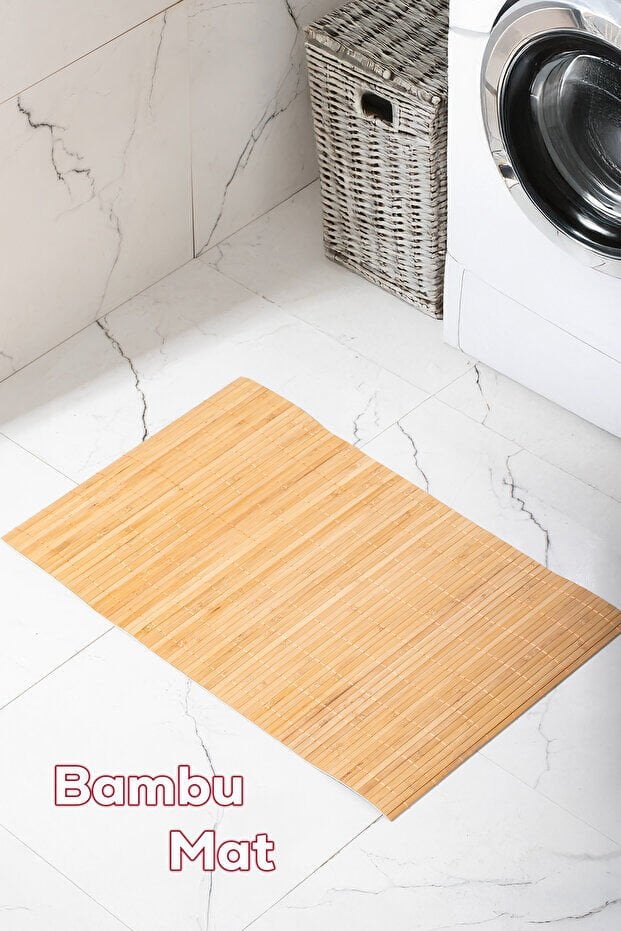Mucit Home Bambu Kaydırmaz Tabanlı Banyo Paspası/matı 70×45cm