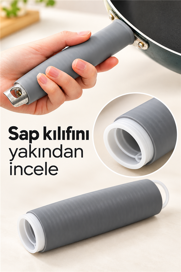 Mucit Home Isı Yalıtımlı Tutacak Tencere Tava Tutacağı Sapı | Kolay Kurulum - 1 adet