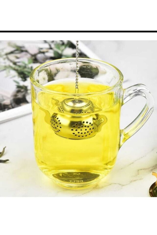 Mucit Home Paslanmaz Çelik Demlik Figürlü Çay Süzgeç Bitki Çayı Demleme ÇayKahve Demleme Bardak Çaydanlık