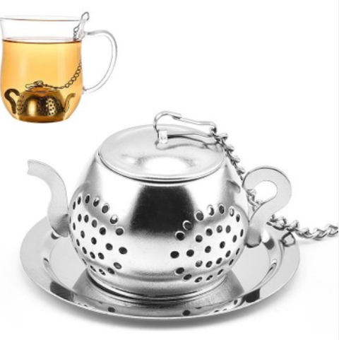 Mucit Home Paslanmaz Çelik Demlik Figürlü Çay Süzgeç Bitki Çayı Demleme ÇayKahve Demleme Bardak Çaydanlık