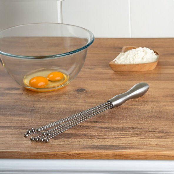 Mucit Home Ayarlanabilir Paslanmaz Çelik Metal Boncuk Top Uçlu Çırpıcı Sos Karıştırıcı Top Uçlu Yumurta Çırpıcı