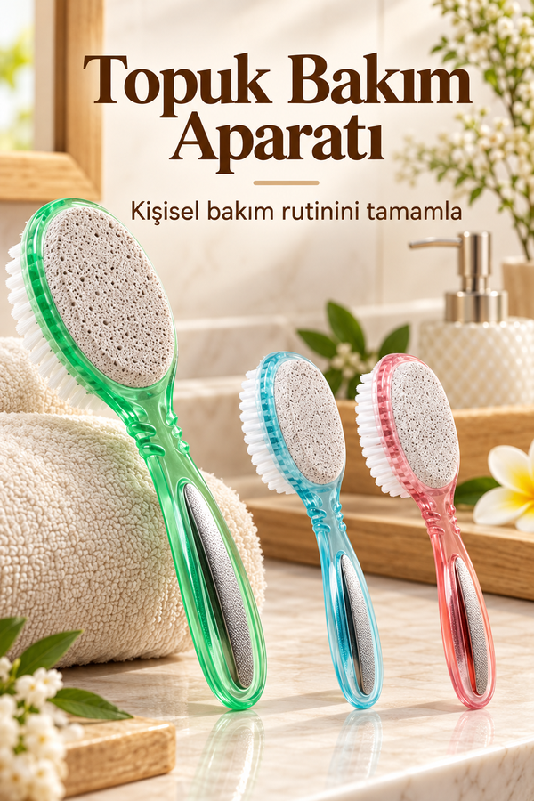 Mucit Home 4 Fonksiyonlu Ayak Topuk Törpüsü Topuk Taşı Fırçalı Zımparalı set