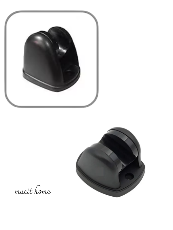 Mucit Home Siyah Mafsal Duş Başlığı Hortum Askısı