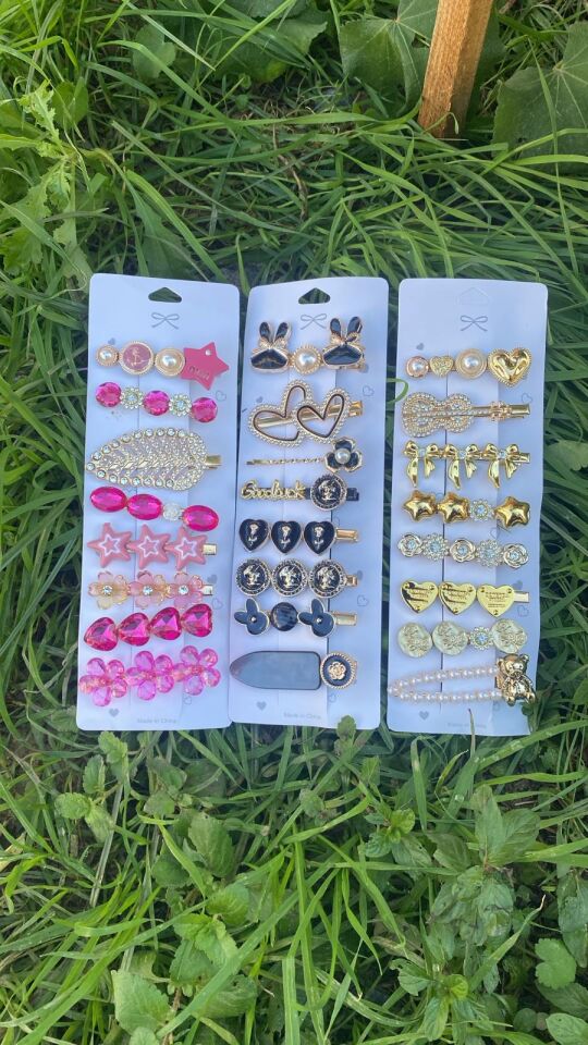 Mucize Home Yeni Trend Moda 8'Li Büyük Klips Çıtçıt Pens Toka Seti Saç Koparmayan  (Trend Karışık Modeller)